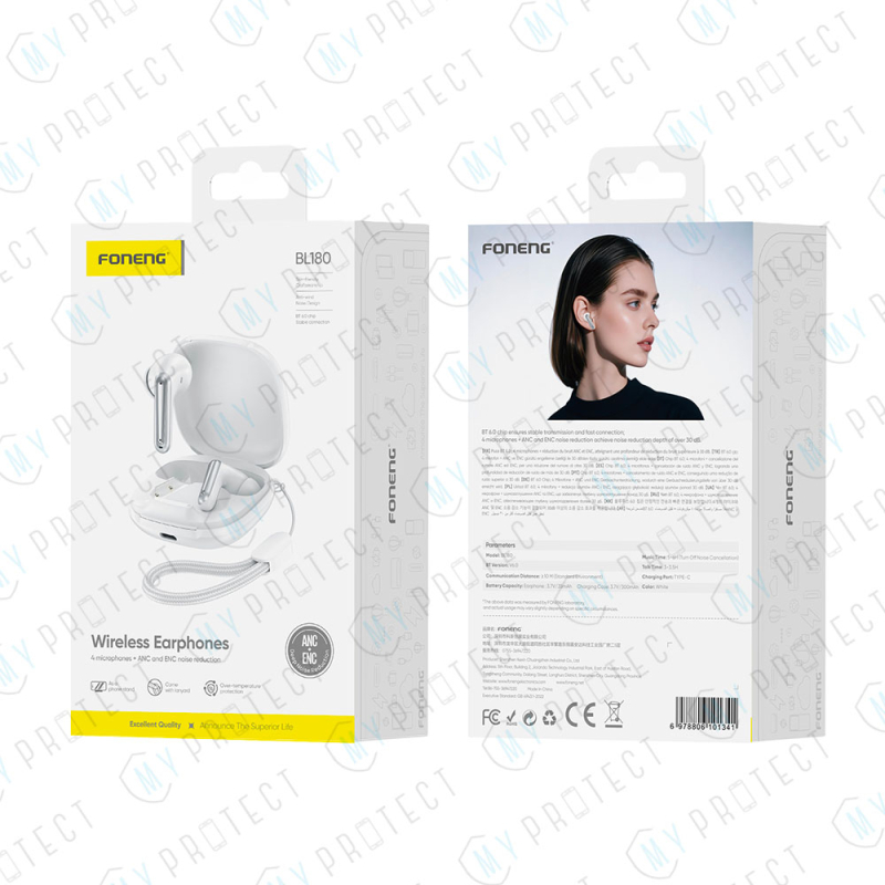 Écouteurs Bluetooth ANC et ENC Foneng BL180