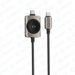 Câble USB-C / USB-C 100W - 2en1 avec chargeur sans fil pour Apple Watch / Galaxy Watch Foneng X130