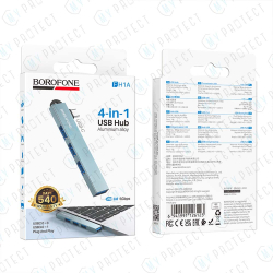 Hub USB (USB-C versUSB-A 2,0 x3 et USB-A 3,0) - Borofone FH1A