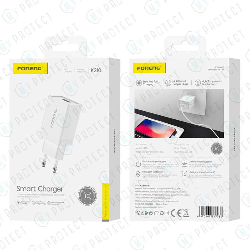 Chargeur USB-A 10W Foneng K210